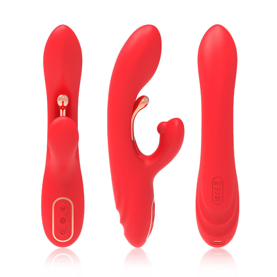 ARMONY - G-Punkt- und Klitorisstimulierender Vibrator mit roter oszillierender Zunge