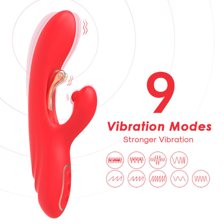 ARMONY - G-Punkt- und Klitorisstimulierender Vibrator mit roter oszillierender Zunge