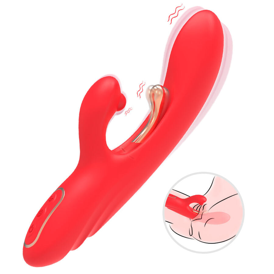 ARMONY - G-Punkt- und Klitorisstimulierender Vibrator mit roter oszillierender Zunge