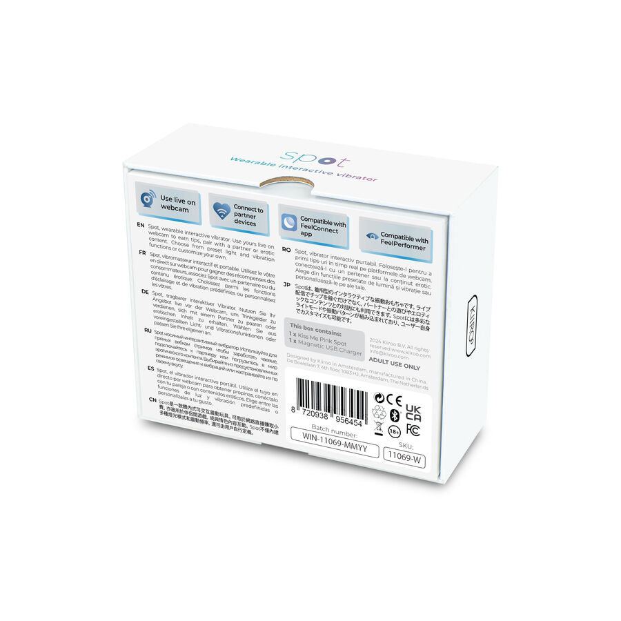 KIIROO - PINKER U-FÖRMIGER KISS ME SPOT VIBRATOR