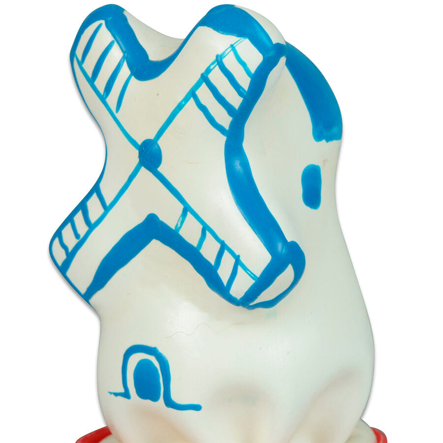 CONDOMERIE - HANDBEMALTES, AUFWENDIGES FENSTER EINER KONDOMFABRIK