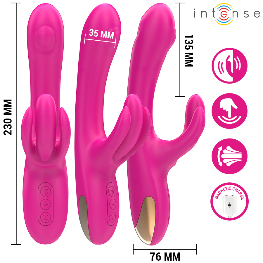 INTENSE - BRITNEY MULTIFUNKTIONALER HASENVIBRATOR 23 CM PINK
