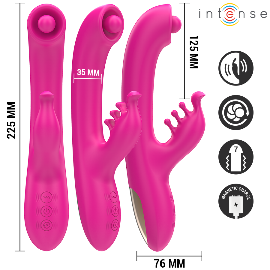 INTENSE - CHRISTINA MULTIFUNKTIONALER HASENVIBRATOR 22,5 CM PINK