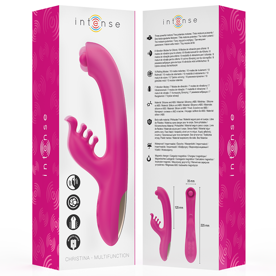 INTENSE - CHRISTINA MULTIFUNKTIONALER HASENVIBRATOR 22,5 CM PINK