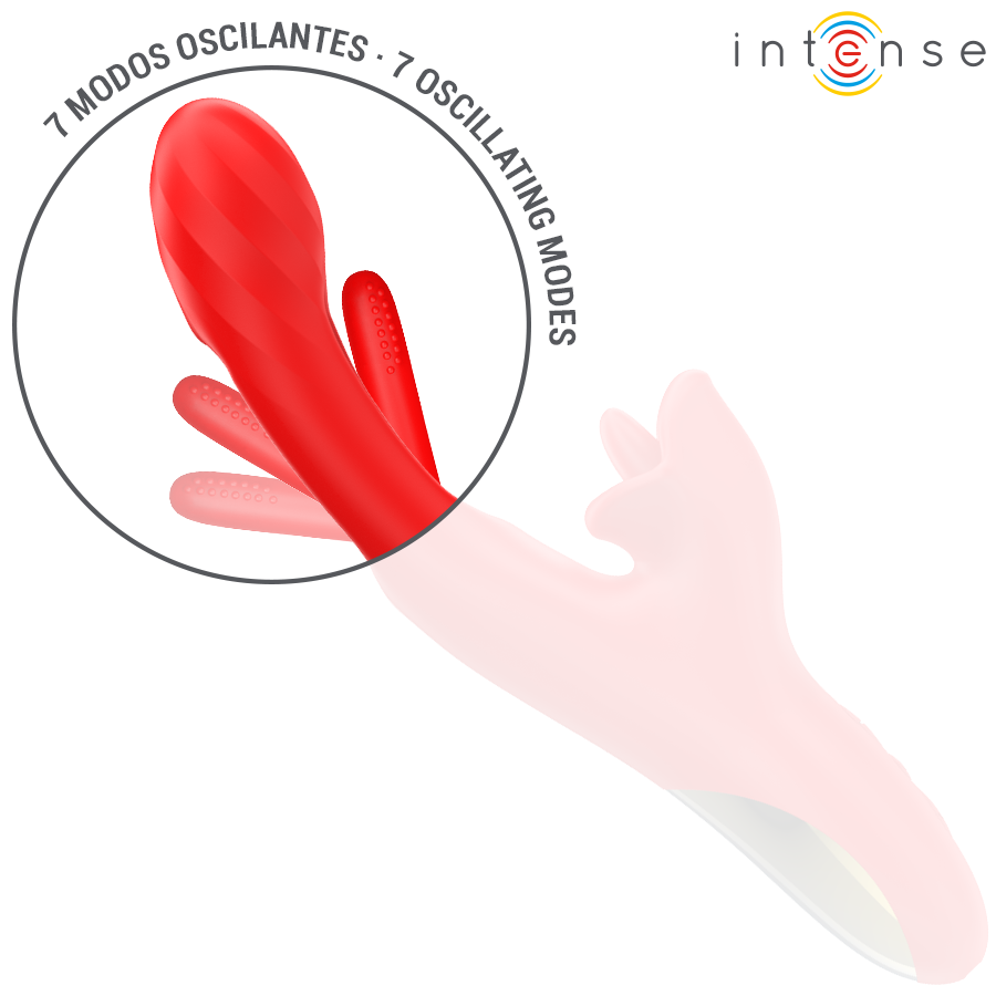 INTENSE - JESSICA MULTIFUNKTIONS-KLITORIS-STIMULATIONSVIBRATOR 24,8 CM ROT