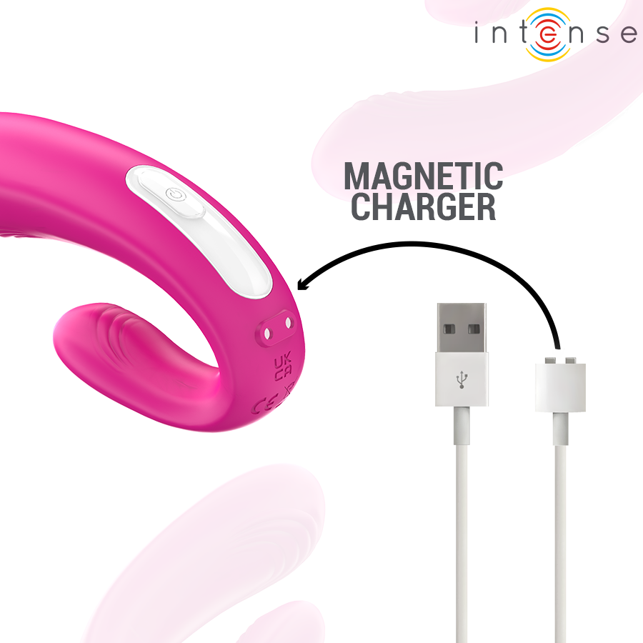 INTENSE - JANET DOPPELSTIMULATOR UND U-FÖRMIGER VIBRATOR MIT PINKER FERNBEDIENUNG