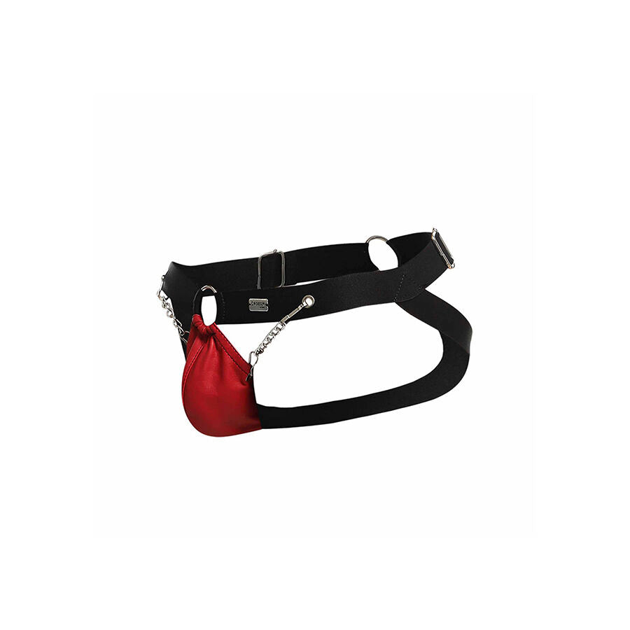 MOB - ROTER DNGEON JOCKSTRAP MIT KETTEN, EINHEITSGRÖSSE