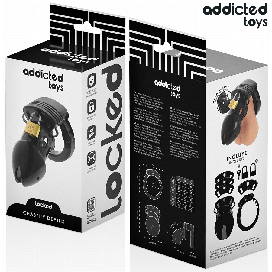 ADDICTED TOYS LOCKED - 7,5 CM TIEFER KEUSCHHEITSKÄFIG FÜR DEN PENIS