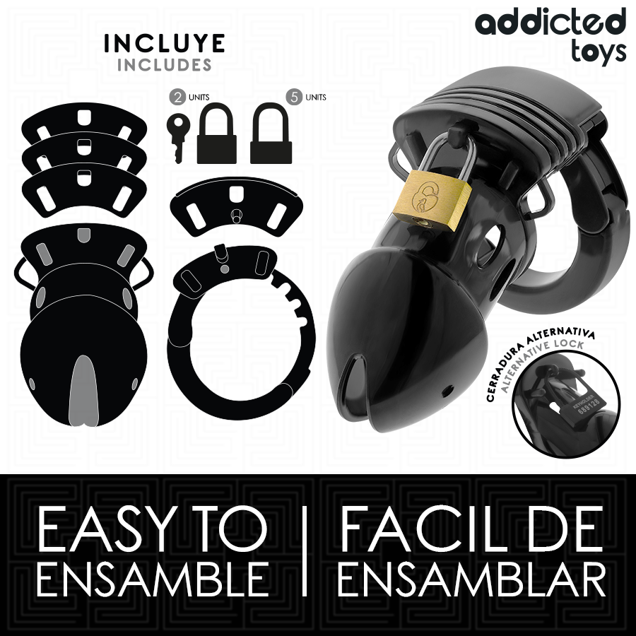 ADDICTED TOYS LOCKED - 7,5 CM TIEFER KEUSCHHEITSKÄFIG FÜR DEN PENIS