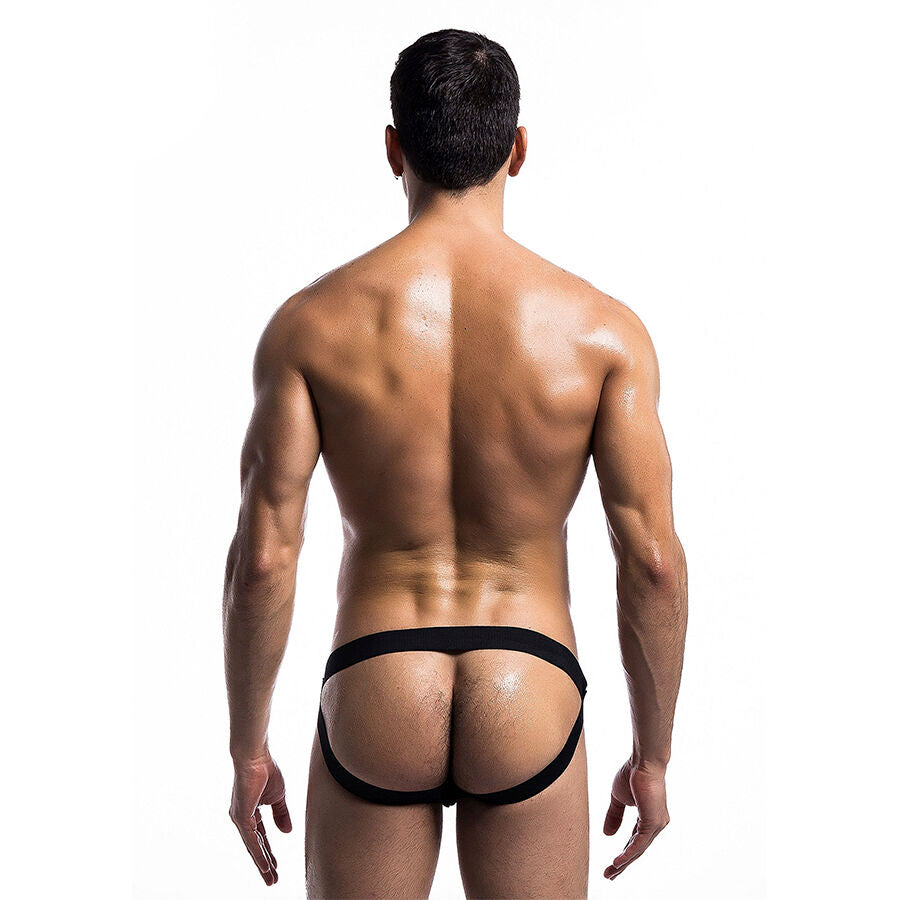 MOB - Fetisch-Jockstrap-Badeanzug, schwarz, Größe L