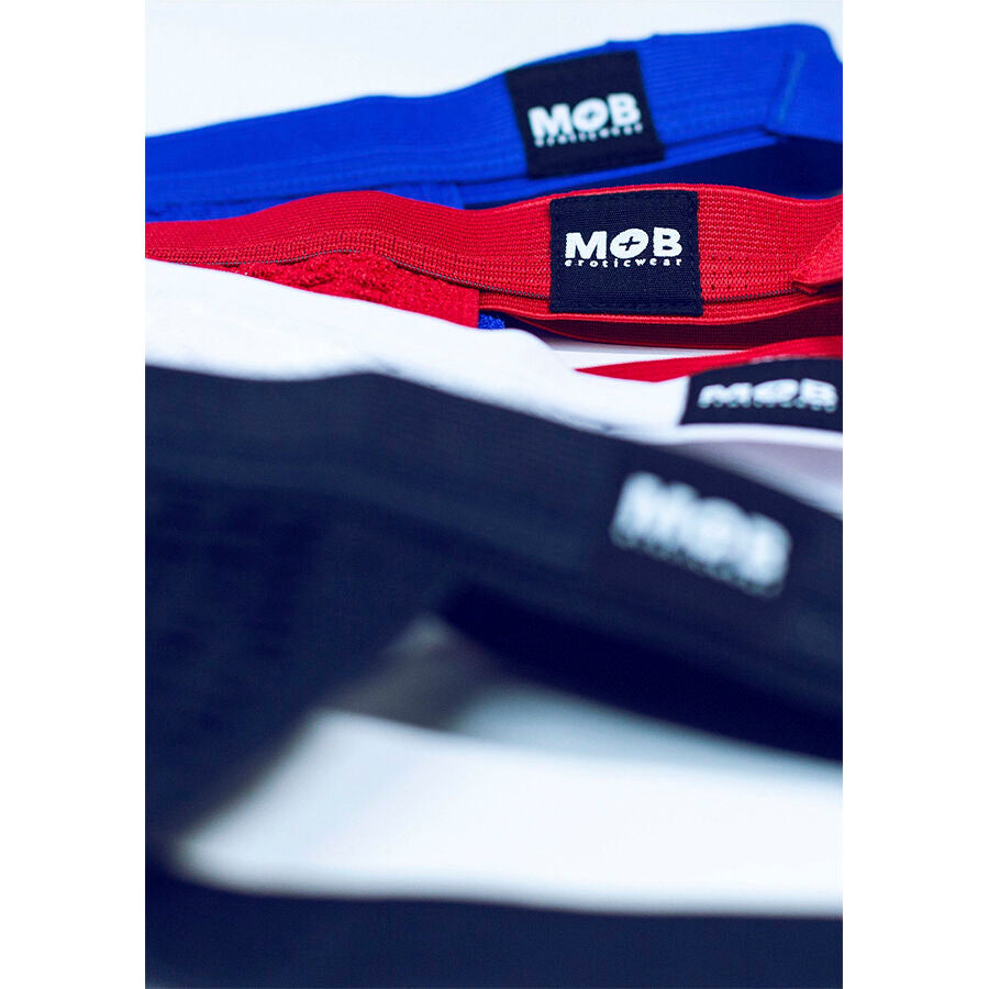 MOB - Fetisch-Jockstrap-Badeanzug, blau, Größe L