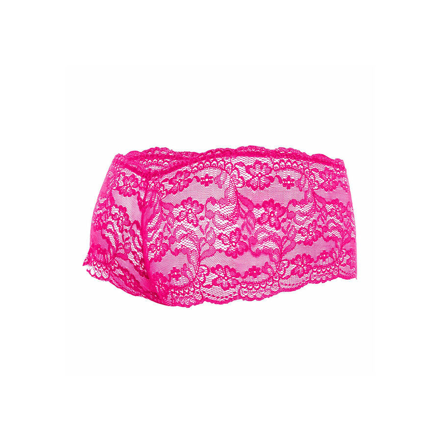 MOB - Boxershorts aus rosa Spitze, Größe L/XL