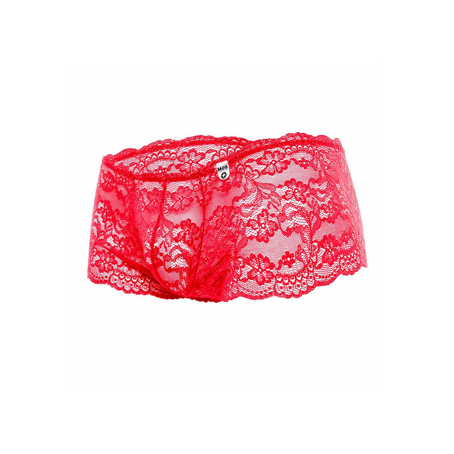 MOB - Rote Spitzenboxershorts, Größe L/XL