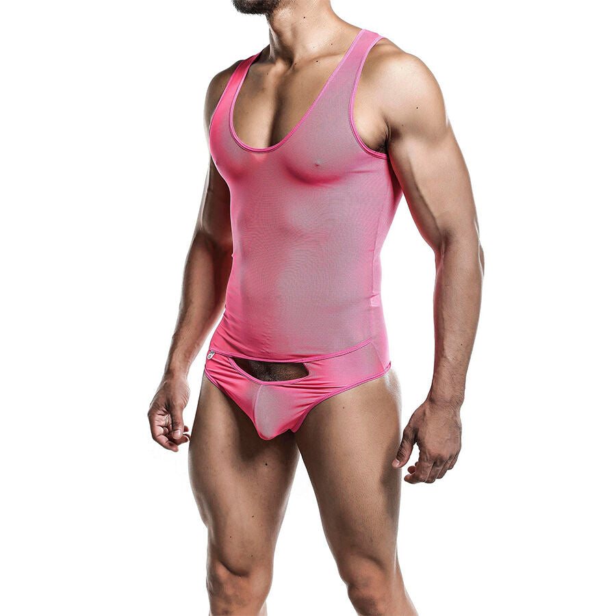 MOB - PINK TRANSPARENTER BODYSUIT GRÖSSE L/XL