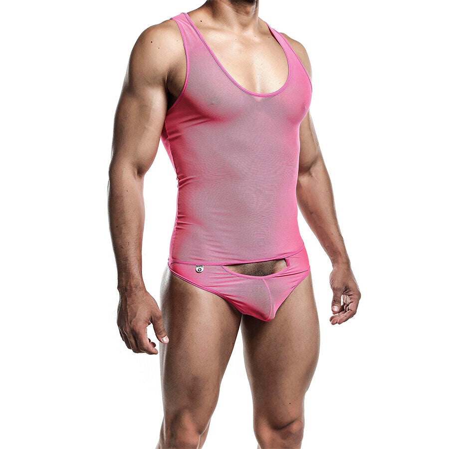 MOB - PINK TRANSPARENTER BODYSUIT GRÖSSE L/XL