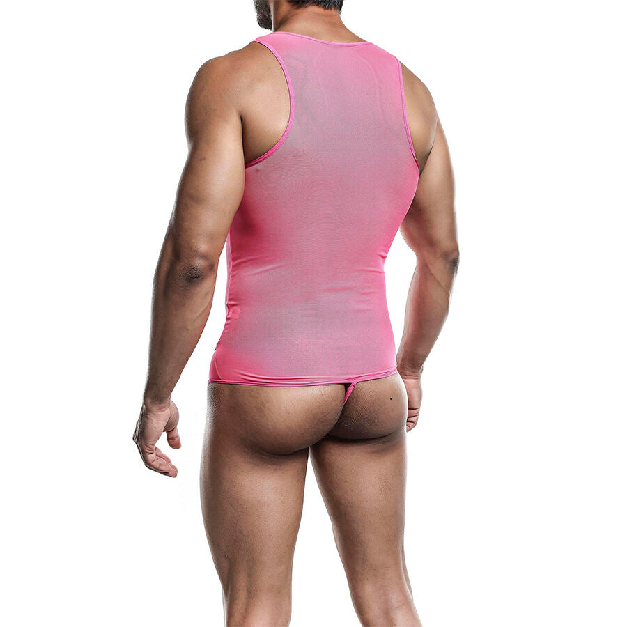 MOB - PINK TRANSPARENTER BODYSUIT GRÖSSE L/XL