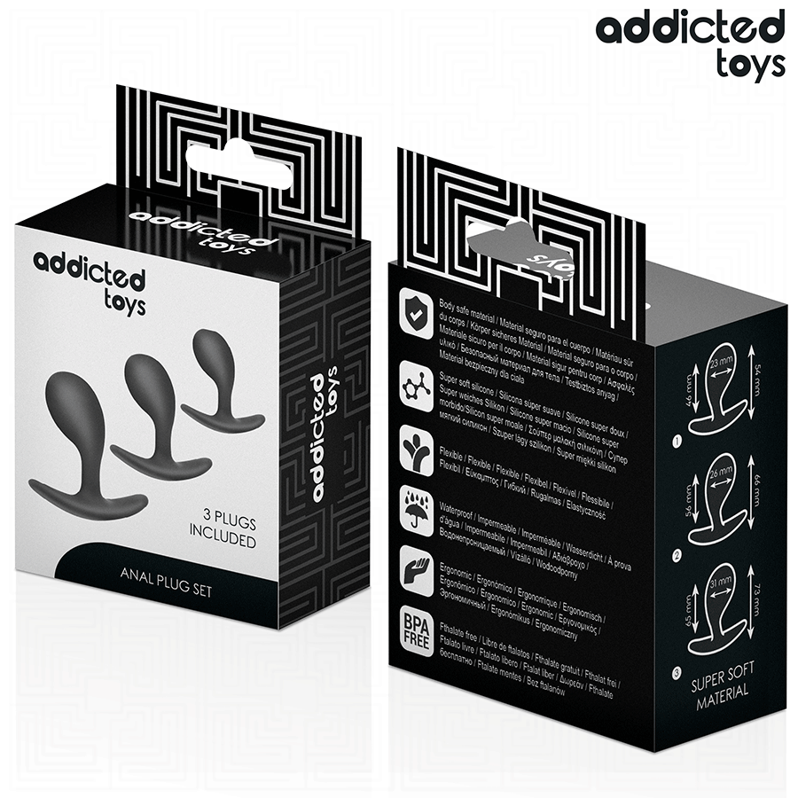 ADDICTED TOYS - SET MIT 3 ANALPLUGS MODELL 3