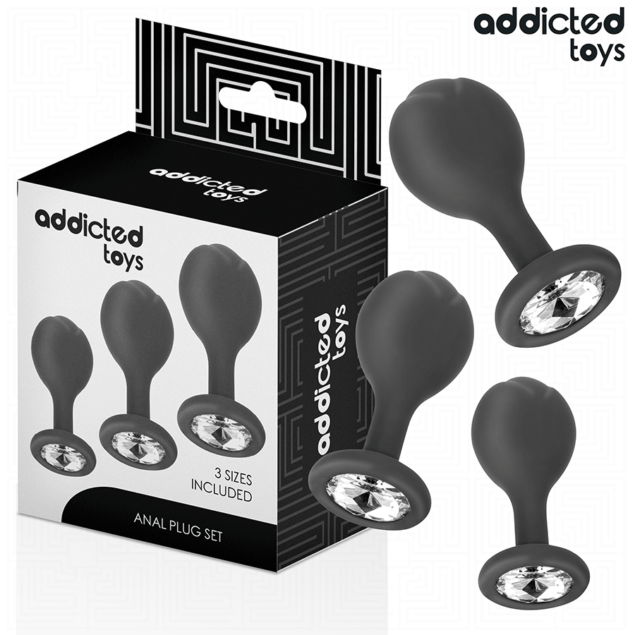 ADDICTED TOYS - SET MIT 3 ANALPLUGS MIT JUWELIE
