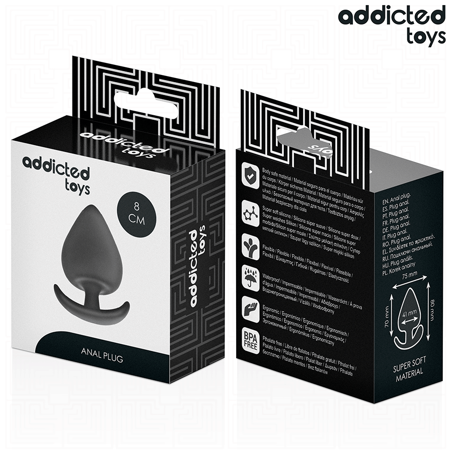 ADDICTED TOYS - ANALPLUG GRÖSSE L 8 CM