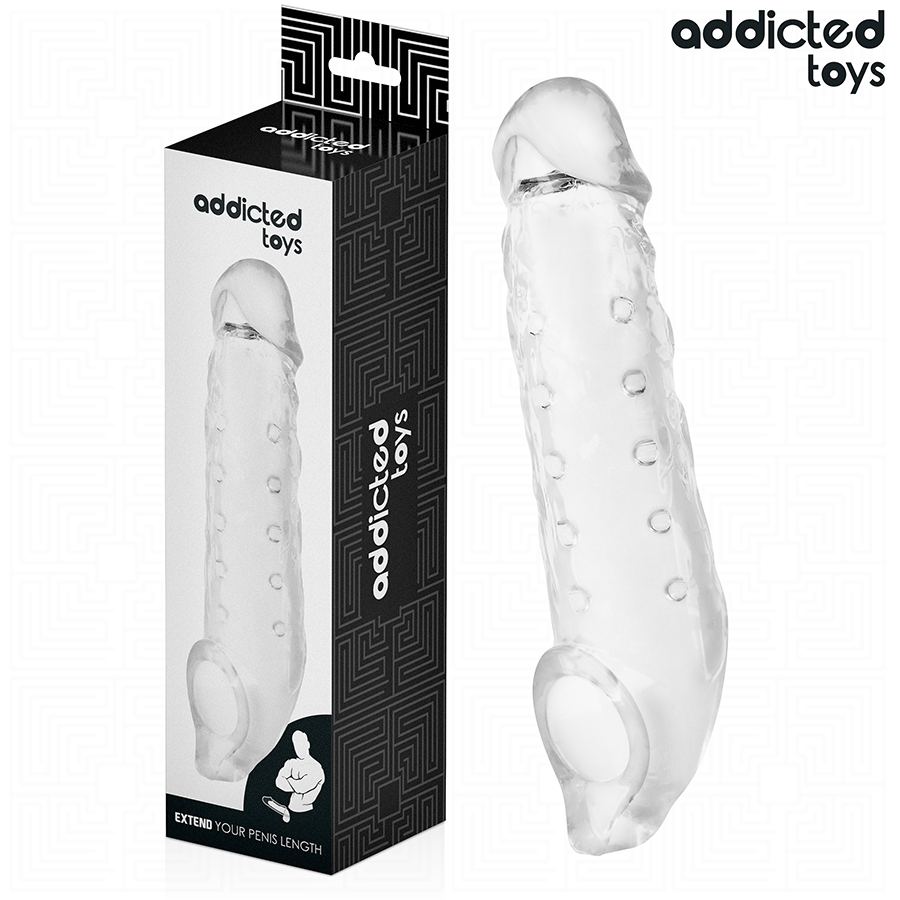 ADDICTED TOYS – TRANSPARENTER PENISHÜLLE GRÖSSE M 27 CM