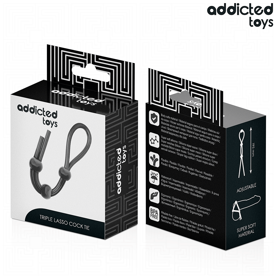 ADDICTED TOYS - DREIFACHSCHLAUFE MIT SILIKON-PENISSE