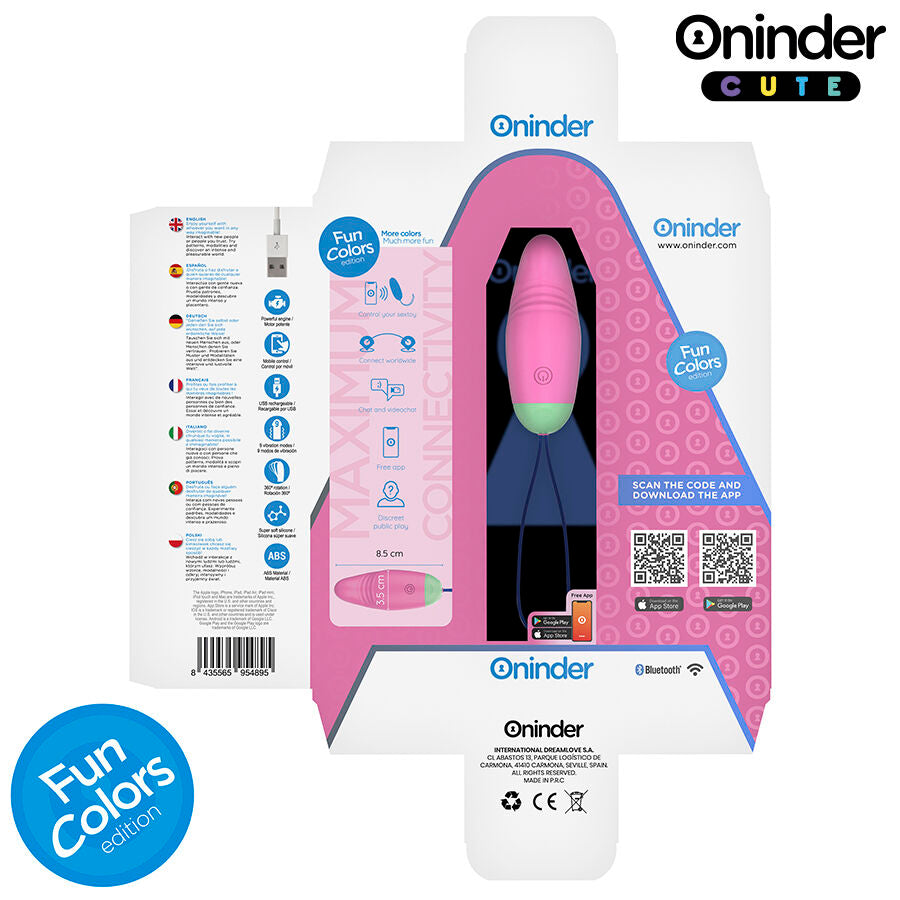 ONINDER CUTE - 360° VIBRIERENDES UND ROTIERENDES SILIKON-EI - KOSTENLOSER WELTWEITER APP-VERSAND