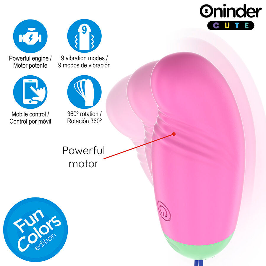 ONINDER CUTE - 360° VIBRIERENDES UND ROTIERENDES SILIKON-EI - KOSTENLOSER WELTWEITER APP-VERSAND