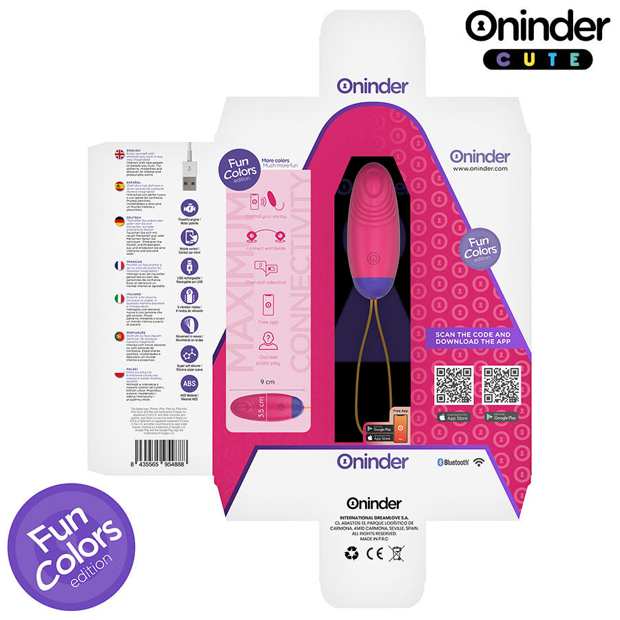ONINDER CUTE – VIBRIERENDES UND LIEBEVOLLES SILIKON-EI – KOSTENLOSE WELTWEIT ENTHALTENE APP