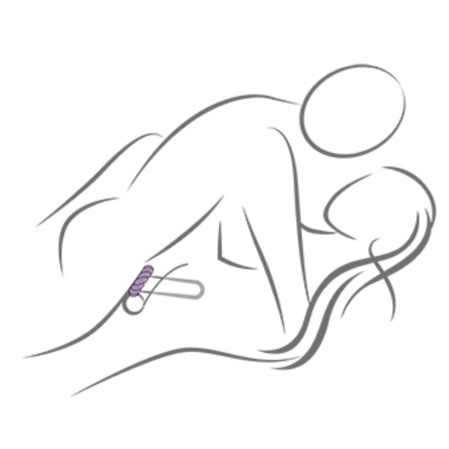 ROCKS-OFF - SCHWARZER SILIKON-TWIST-MASTURBATIONSRING