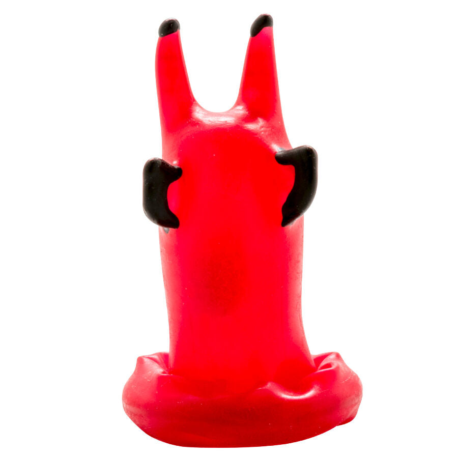 CONDOMERIE - HANDBEMALTE, AUSGEFALLENE KONDOME RED DEVIL