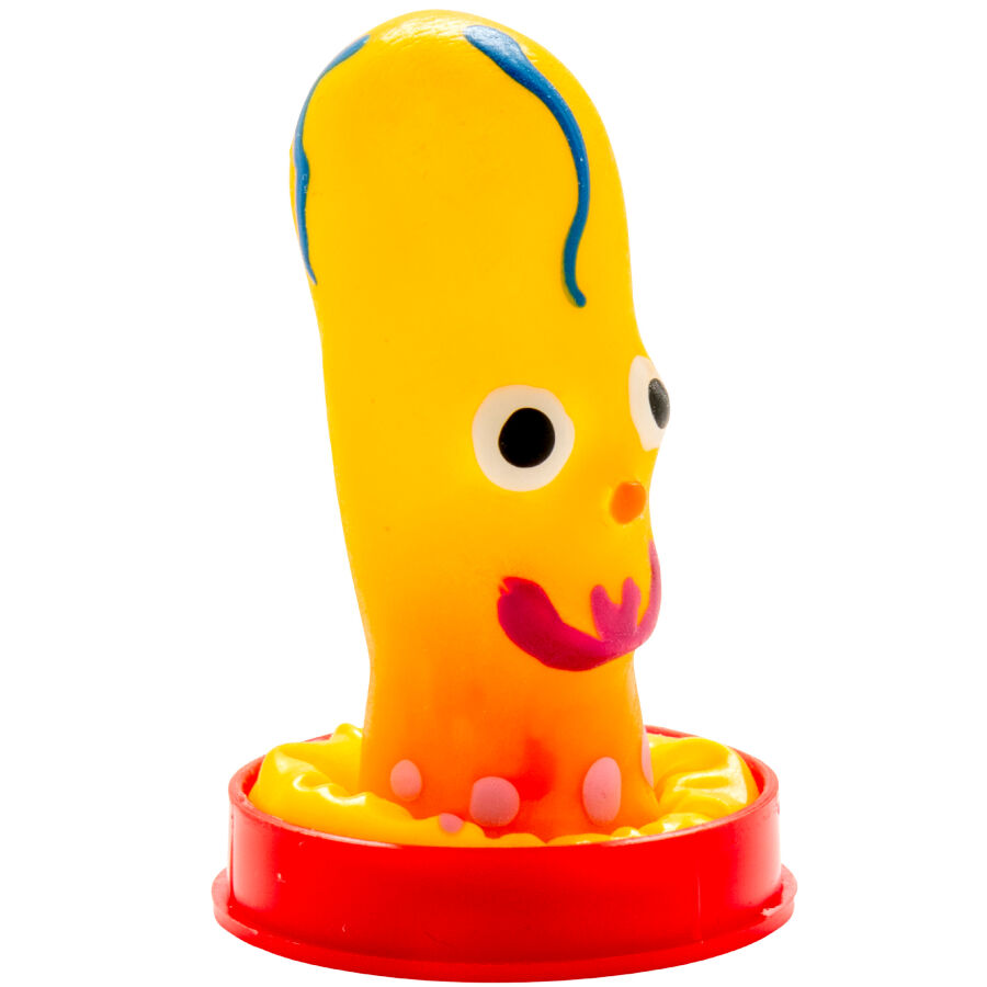 CONDOMERIE - HANDBEMALTE, AUSGEFALLENE KONDOMS MUTTER