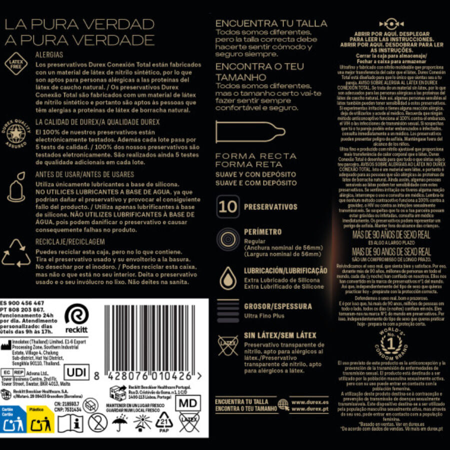 DUREX - TOTAL CONNECTION XL ULTRA THIN PLUS LATEXFREI 10 STÜCK