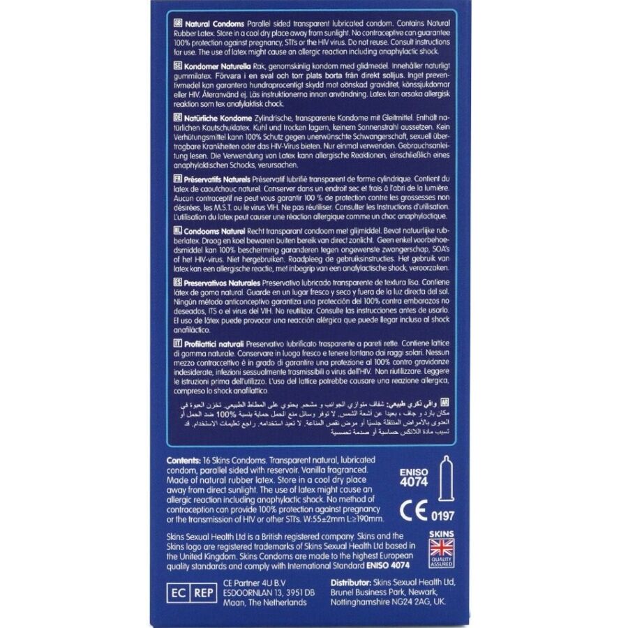 SKINS - PACKUNG MIT 16 PREMIUM-NATURKONDOMEN