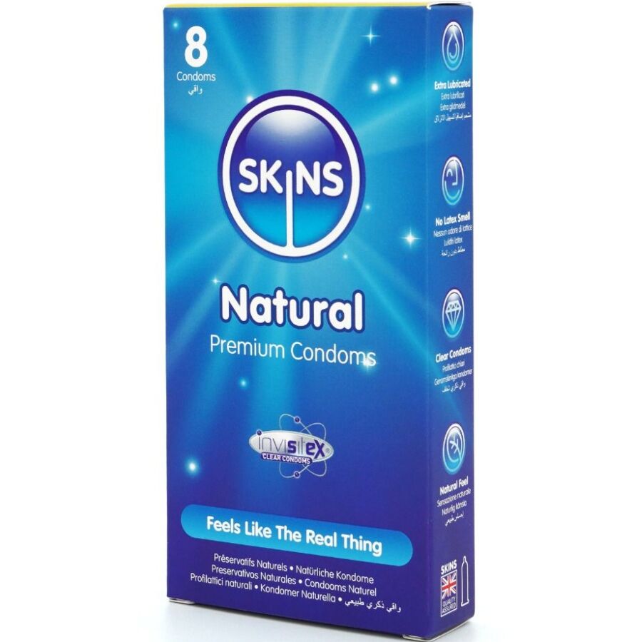 SKINS – Premium-Naturkondome, 8er-Packung