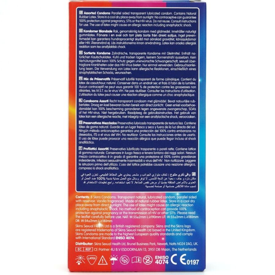 SKINS - 8er-Packung sortierte Premium-Kondome