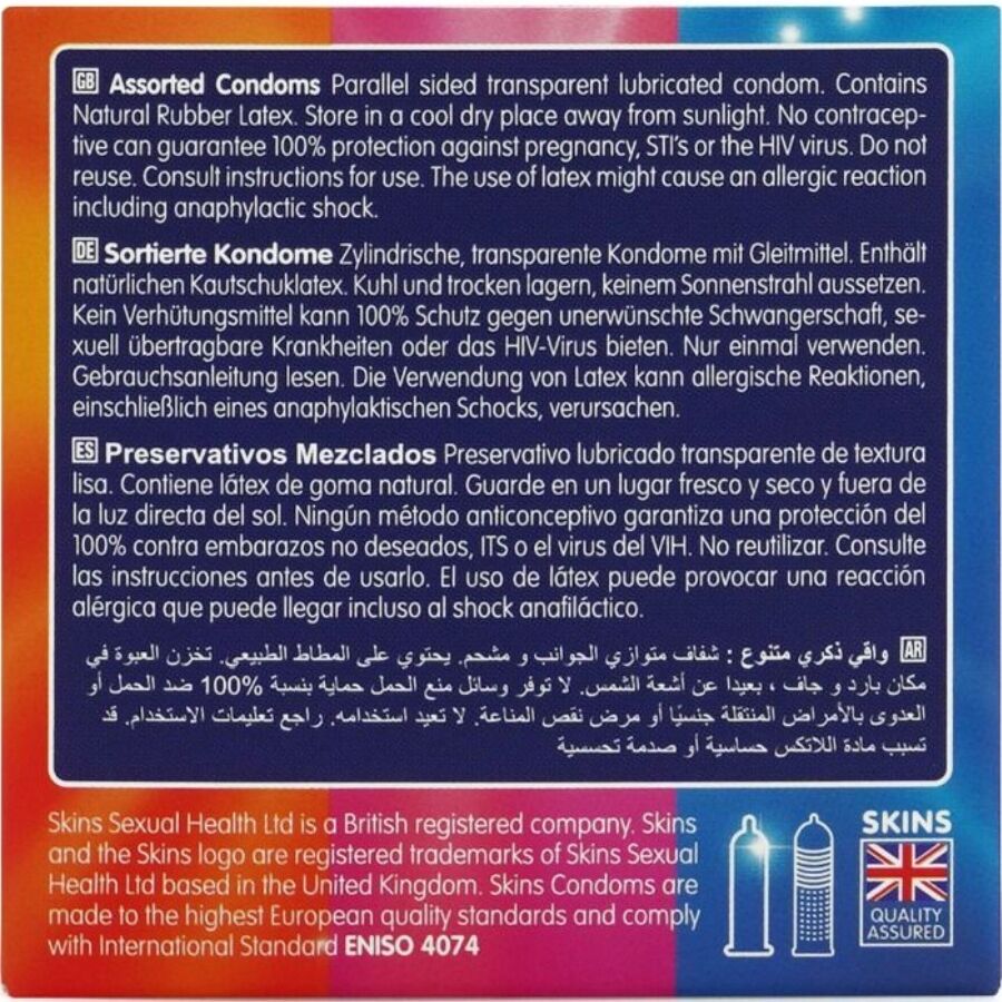SKINS - 4er-Packung sortierte Premium-Kondome