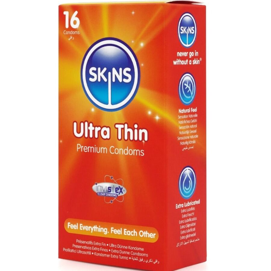 SKINS - PACKUNG MIT 16 PREMIUM ULTRA DÜNNEN KONDOMEN