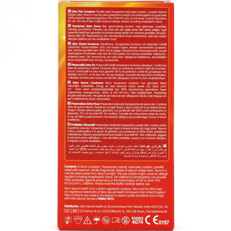 SKINS - 8er-Packung Premium-Ultradünne Kondome