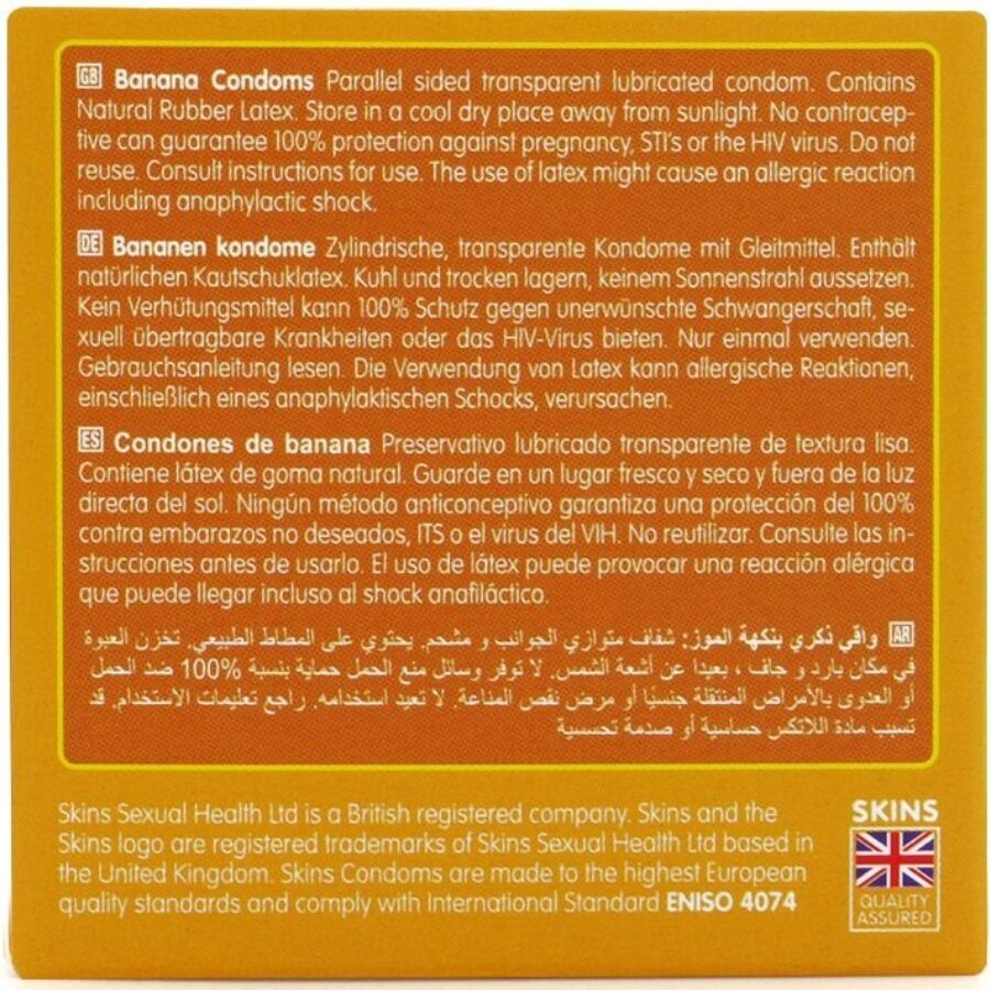SKINS - 4ER-PACKUNG PREMIUM-BANANENKONDOME