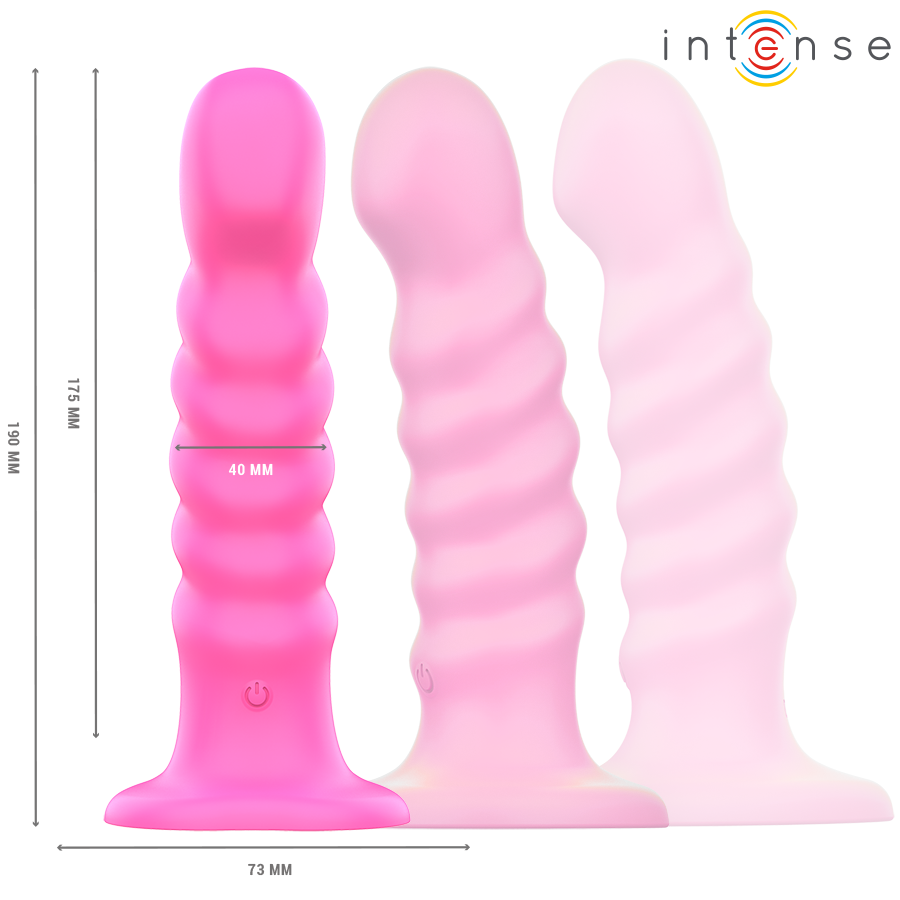 INTENSE - CINDY VIBRATOR GRÖSSE L SPIRALDESIGN 10 VIBRATIONEN PINK FERNBEDIENUNG