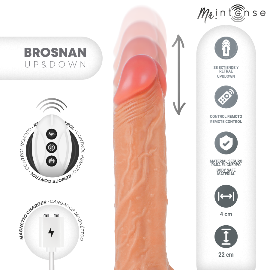 MR INTENSE - BROSNAN REALISTISCHER FERNBEDIENTER PENIS 22 CM -O- 4 CM