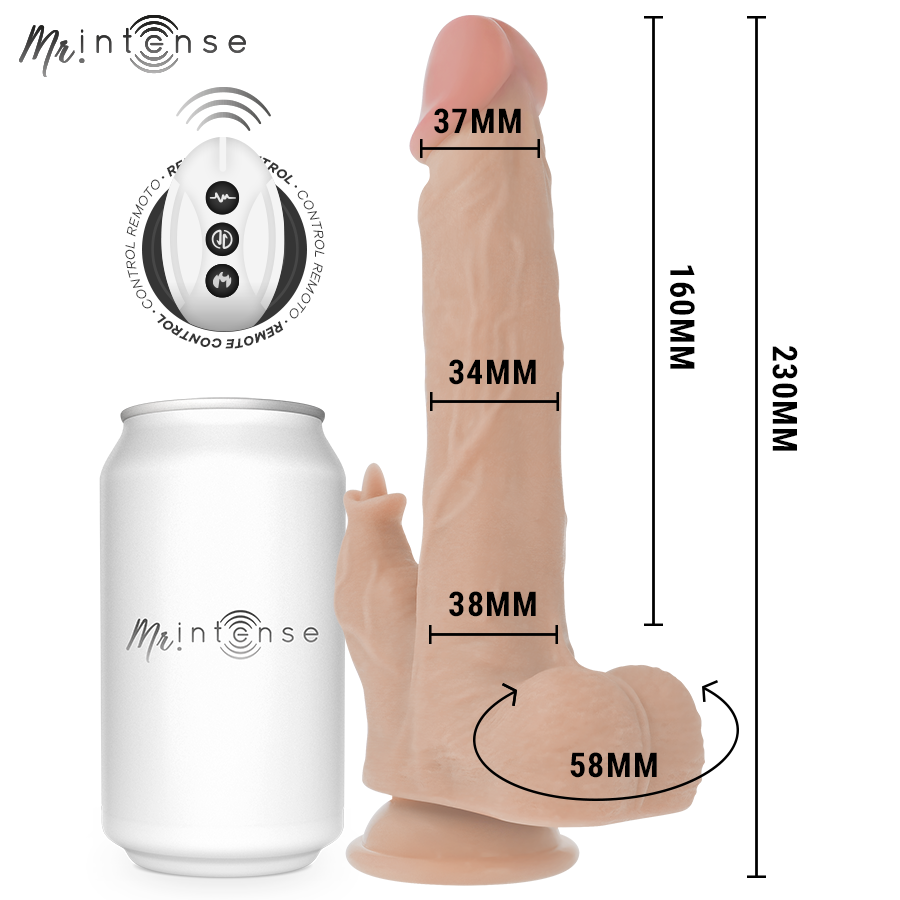 MR. INTENSE – REALISTISCHER PENIS MIT FERNBEDIENUNG, REDFORD, 23 CM – O – 3,5 CM