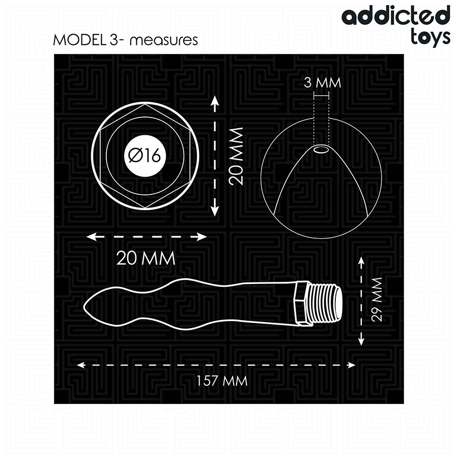 ADDICTED TOYS – ANALREINIGER MIT UNIVERSALADAPTER MODELL 3