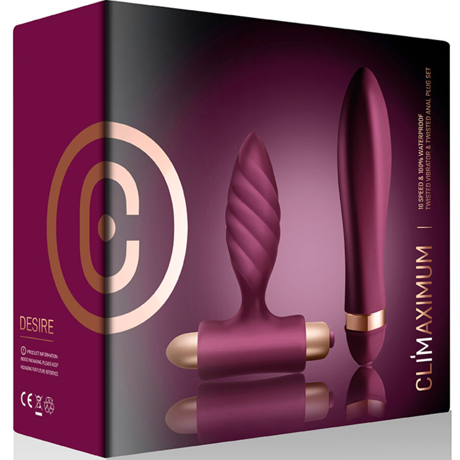 CLIMAXIMUM - DESIRE KIT VERDREHTER VIBRATOR + ANALPLUMPF