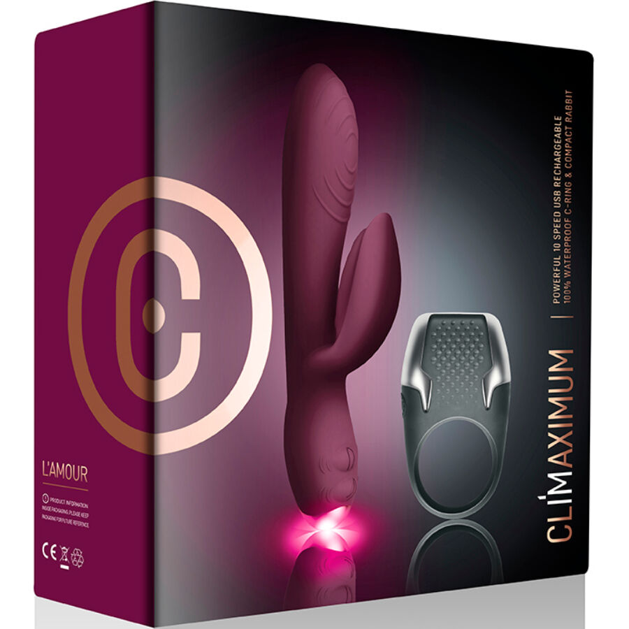 CLIMAXIMUM - LAMOUR HASE VIBRATOR-SET + LED-Bußring