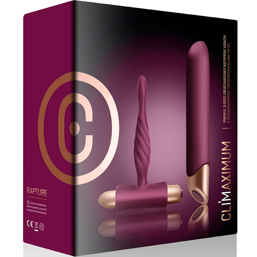 CLIMAXIMUM - RAPTURE KIT KLASSISCHER VIBRATOR + ANALPLUG FÜR ANFÄNGER
