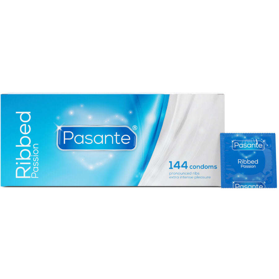 PASANTE - PASSION RIBBED CONDOMS BOX OF 144 STÜCK