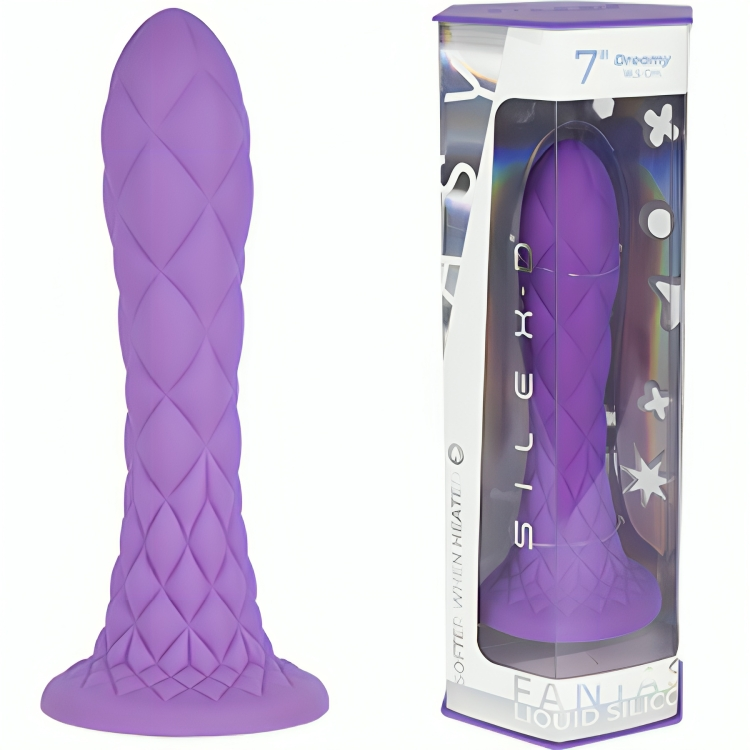 SILEXD – TRAUMHAFTER DILDO FANTASIE THERMOAKTIVES FLÜSSIGES SILIKON VIOLETT 18,5 CM