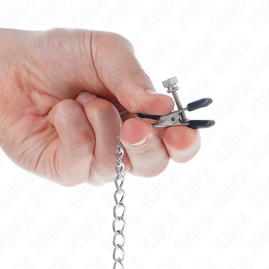 KINK - TAMELON CLIPS FLACHE SILBERKETTE 34 CM