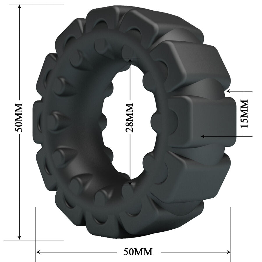 Cockring Laiden Modèle 5 Silicone Souple Ajustable - Crazy Bull